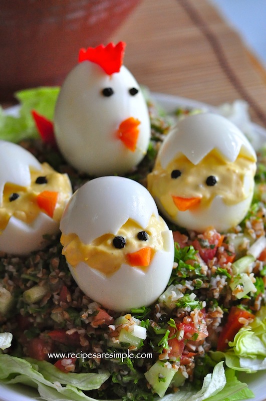 Devilled Eggs Easter Egg Chicks! - Recipes 'R' Simple