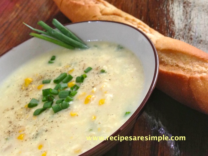 SweetCorn Egg Drop Soup