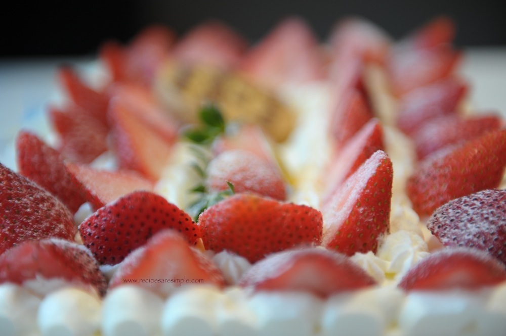 sponge cake with whipped cream and fruit Light as Air Sponge Cake with Fresh Fruit and Whipped Cream