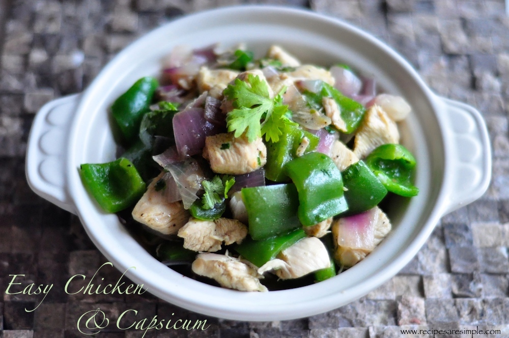 easy chicken and capsicum Chicken with Capsicum   Easy Quick Tasty