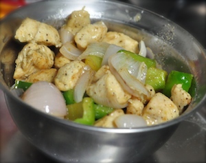 till moist and cooked Chicken with Capsicum   Easy Quick Tasty