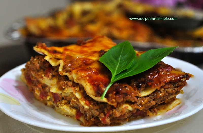 Creamy Style Lasagna with home made Lasgna sheets and Ricotta