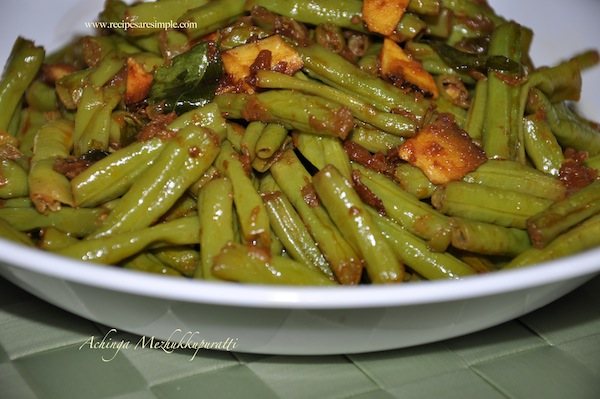 Stir Fried Long Beans – Achinga Payar Mezhukkupuratti