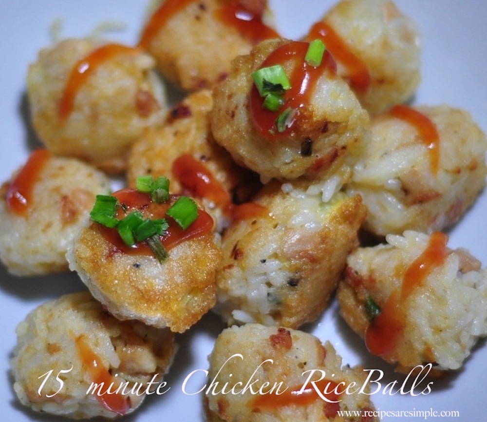 Chicken Rice Balls in 15 minutes