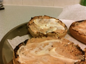 Home made chicken burger buns