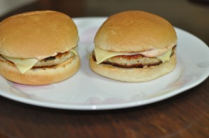 chicken burger with cheese 300x199 The Best And Easiest Home Made Chicken Burger Made in 30 Minutes