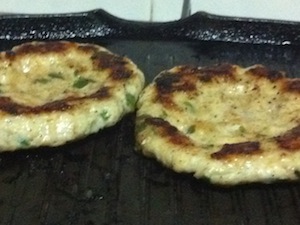 Home made chicken burger -otherside