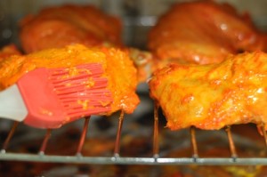 tandoori chicken recipe basting 300x199 Easy Chicken Tikka Sandwich Baguette