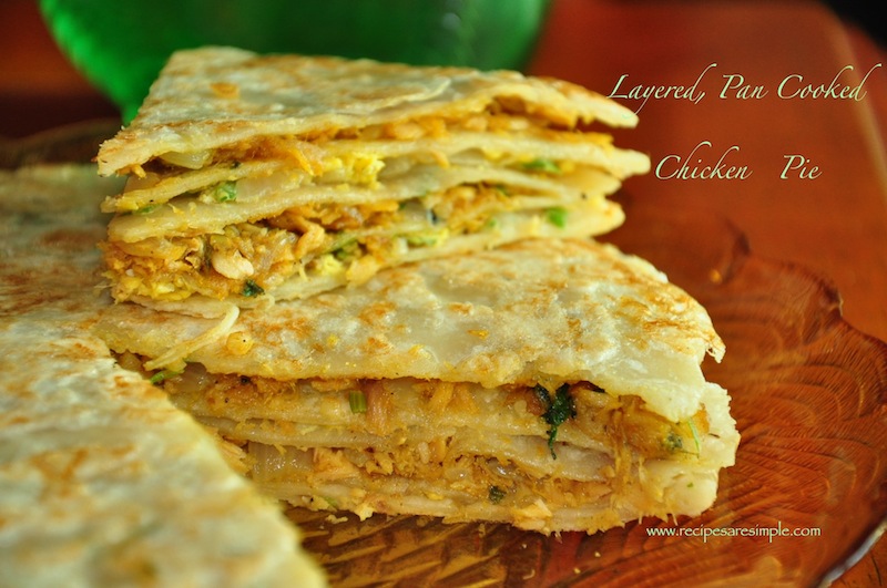 Pan Cooked, Layered Tuna or Chicken Pie (Chatti Pathiri)