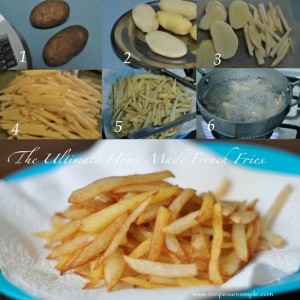 steps for home made fries 300x300 Snacks and Savories