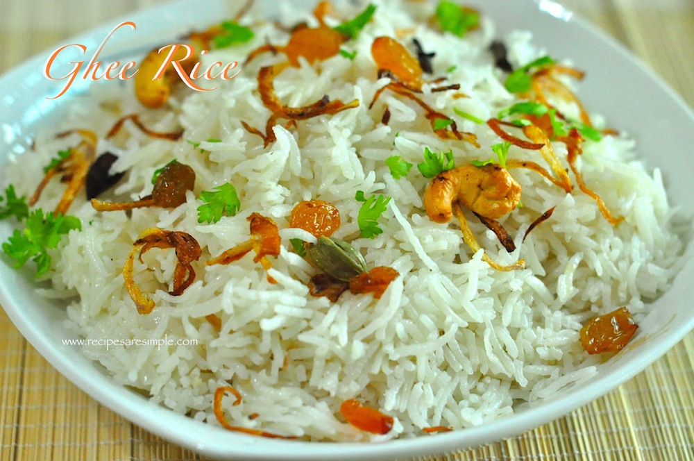 Ghee Rice / NeyChoru made in a Rice Cooker