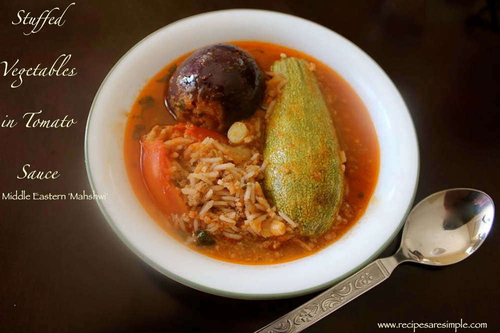 ‘Mahshi’ Stuffed Vegetables in Tomato Sauce – Middle Eastern