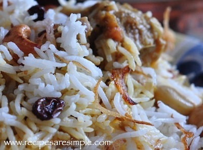 mutton biriyani 1 Malabar Mutton Biriyani   Kerala Cuisine   with Video