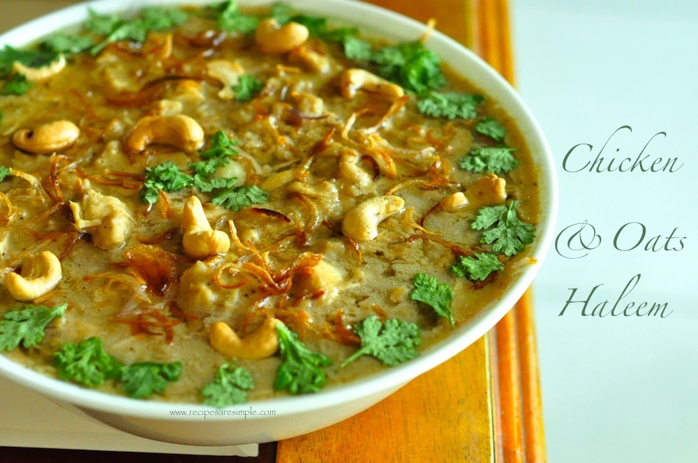 Chicken Oats Haleem – Stewed Shredded Chicken and Oats