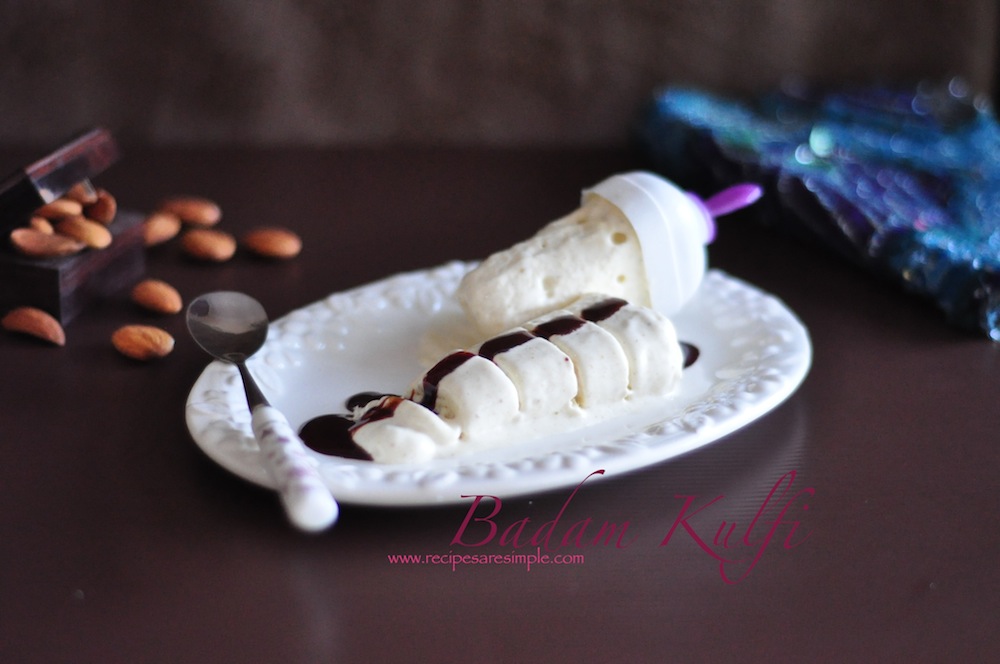 badam kulfi Badam Kulfi   The Delectable   Indian Almond Icecream