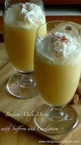 badam milk 168x300 Badam Milk Drink   Almond Milk with Saffron and Cardamom