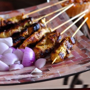 chickensatay 300x300 Exotic Grilled Basil Chicken with Coconut