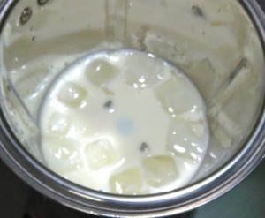 ice 300x247 Badam Milk Drink   Almond Milk with Saffron and Cardamom