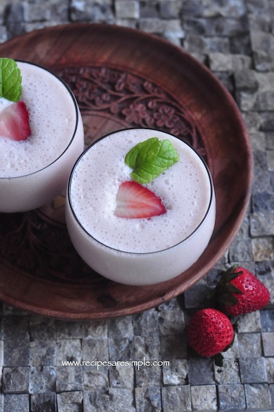 lassi strawberry smoothie Strawberry Lassi | The original Smoothie flavored with strawberry