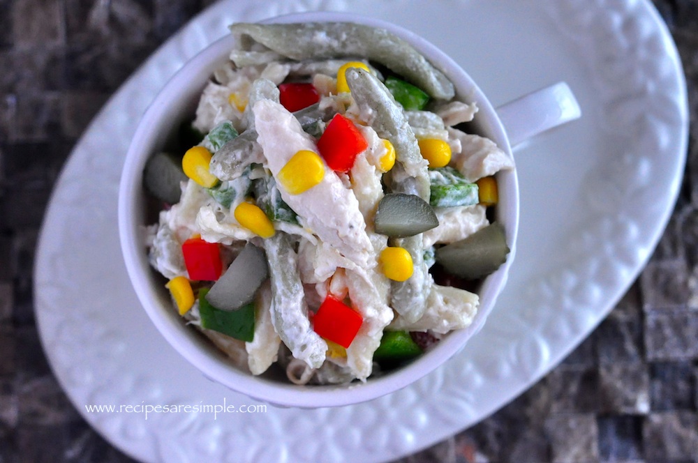 pasta and chicken salad Tricolor Pasta and Chicken Salad