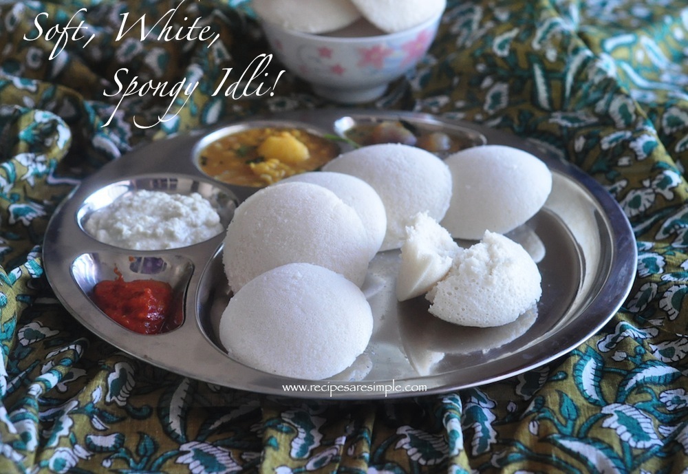 soft idli 6 Soft Idli Recipe   Make Spongy Perfect Idli   using Poha / Aval and Idli Rava