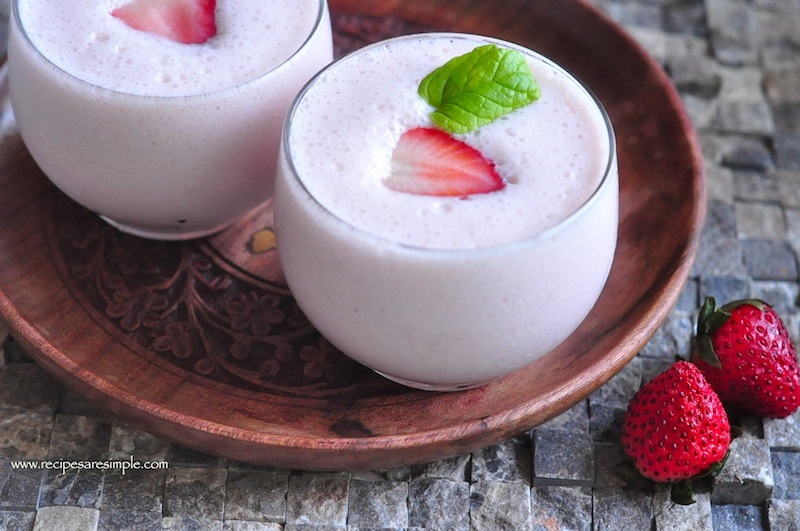 strawberry lassi 1 Strawberry Lassi | The original Smoothie flavored with strawberry