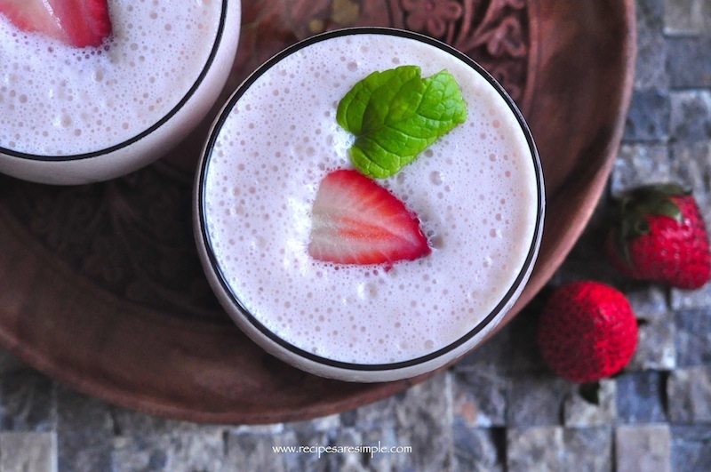 strawberry lassi 2 Strawberry Lassi | The original Smoothie flavored with strawberry