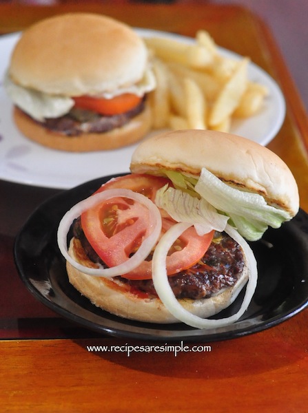 beef burger recipe Home Made Beef Burger with Smokey Beef Patties 