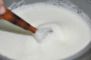 soy milk recipe stirring 300x199 Soy Milk Recipe | How to make Soy Milk   Steps