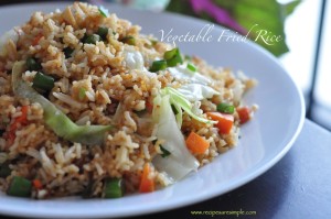 Vegetable Fried Rice - No Egg - Recipes 'R' Simple