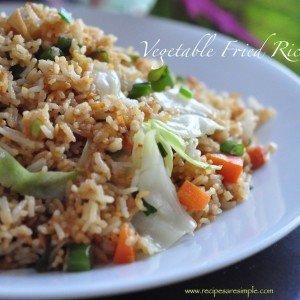 vegetable fried rice 300x300 Vegetarian and Egg Recipes