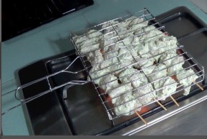 grill rack 300x201 Malai Tikka Kebab   Chicken Skewers Marinated in Cream cheese   YUMMY!