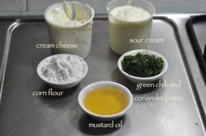 second marinade ingredients 300x199 Malai Tikka Kebab   Chicken Skewers Marinated in Cream cheese   YUMMY!