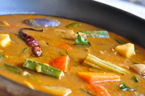 sambar 300x199 Varutharacha Sambar   South Indian Vegetable and Lentil Potage