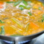 sambar recipe Kerala varutharacha sambar add to wok 150x150 Varutharacha Sambar   South Indian Vegetable and Lentil Potage