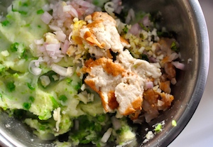 aloo tikki burger - add all other ingredients