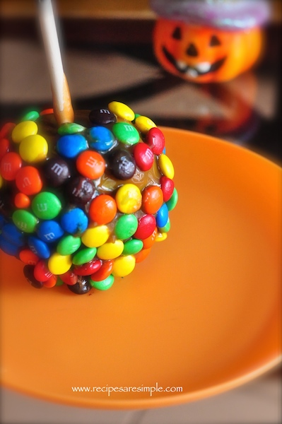 caramel coated apples M & M Caramel Apples