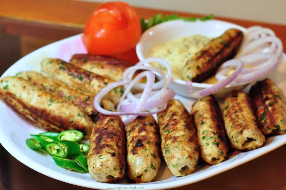 seekh kabab recipe Afghan Seekh Kabab (Chicken Kebab)
