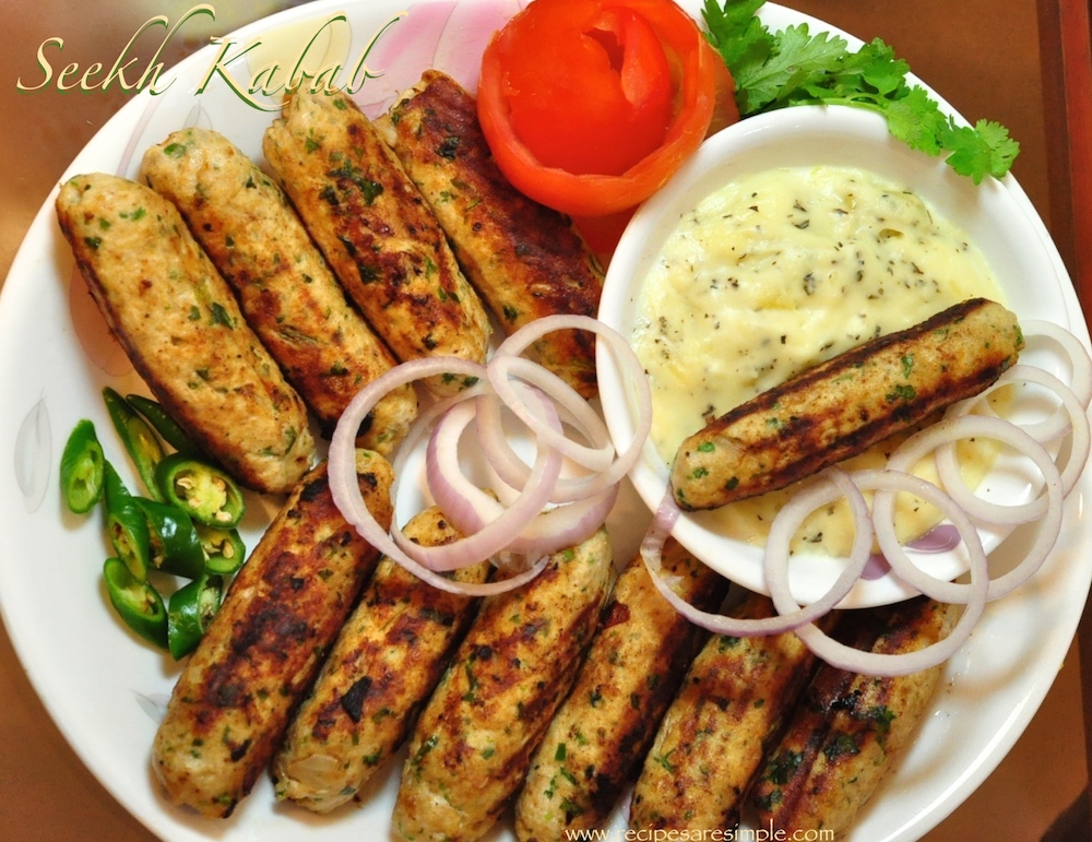 Afghan Seekh Kabab (Chicken Kebab)