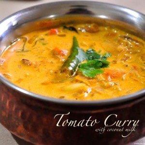 tomato curry with coconut milk 300x300 Vegetarian and Egg Recipes