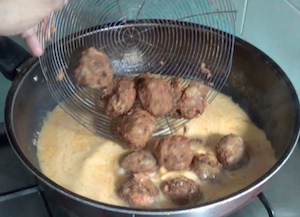 add fried meatballs Spaghetti and Meatballs   Creamy Spaghetti with the Best Beef Meatballs