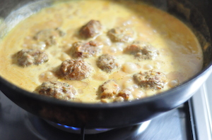 meatballs simmered in sauce Spaghetti and Meatballs   Creamy Spaghetti with the Best Beef Meatballs