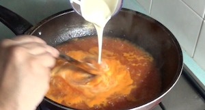 stir in cream Spaghetti and Meatballs   Creamy Spaghetti with the Best Beef Meatballs