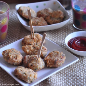 home made chicken nuggets recipe 300x300 Easy Turmeric and Carrot Fried Rice