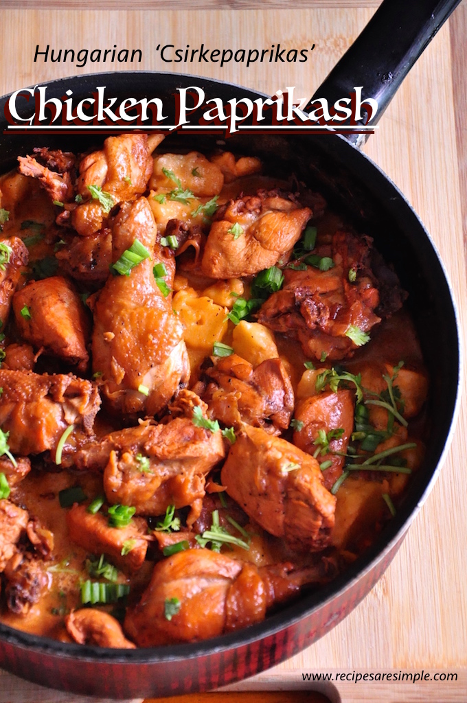 Hungarian Chicken Paprikash – Csirkepaprikas (with dumplings)