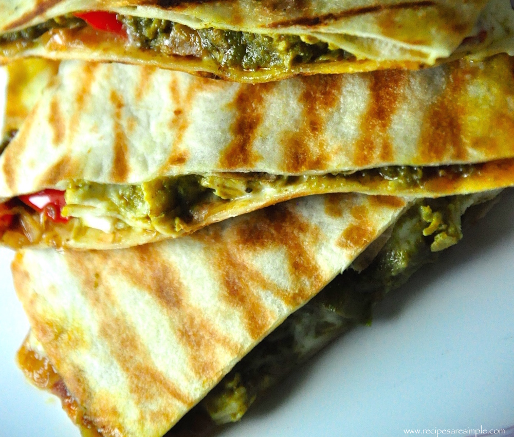 how to use left over palak chicken Palak Chicken Quesadilla   Mexico meets India