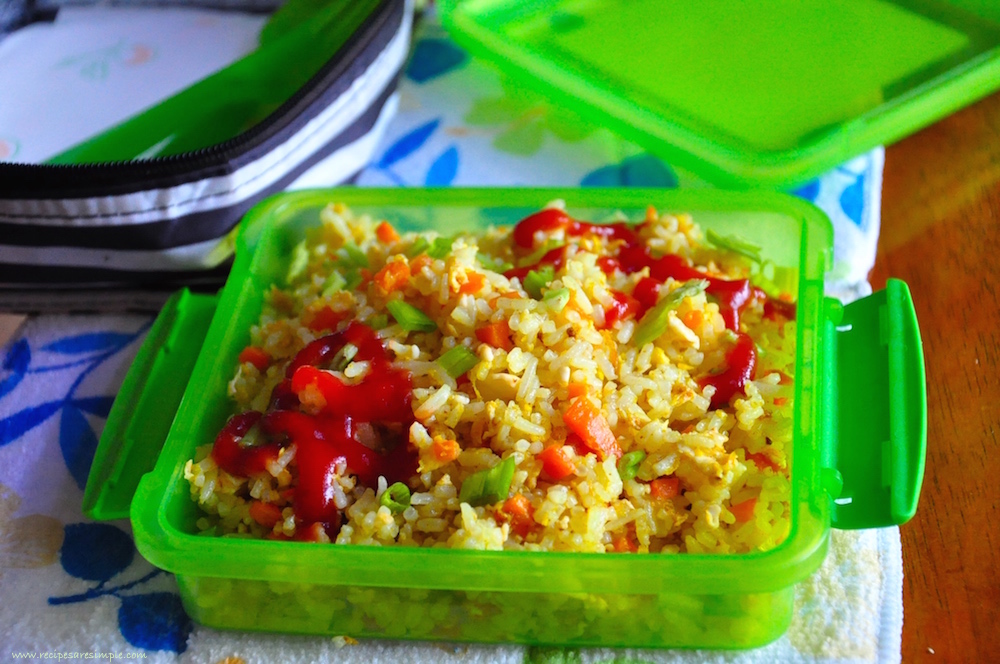 kids lunch box recipe esy carot and turmeric fried rice Easy Turmeric and Carrot Fried Rice