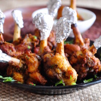 chicken lollipop with gree chilli mayo recipe 200x200 Snacks and Savories