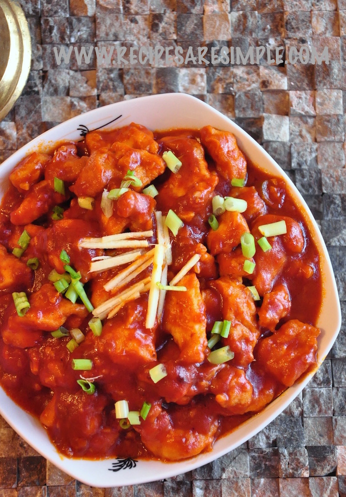 Chicken Manchurian – Quick and Simple with Red Gravy