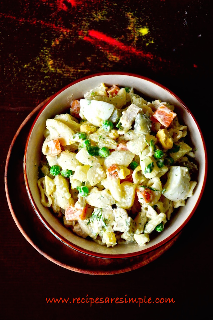 Russian Salad – Olivier Salad with Macaroni